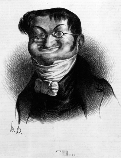 「ティ」、「ルシャリヴァリ」からのアドルフティエールの風刺画、1833年6月2日 作： Honoré Daumier